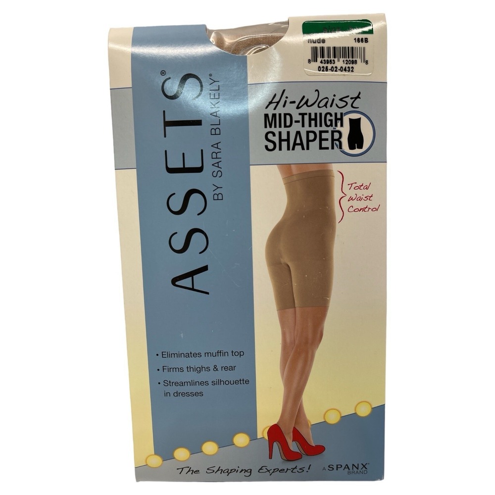 Assets By Spanx Women's Color Nude Size 3 Hi-waist Mid Thigh Shaper